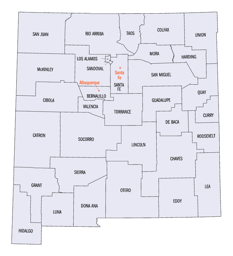 New Mexico map